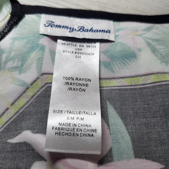 Tommy Bahama Maxi Dress Tropical Floral Asymeyrical Hem Beach Vacation Cover Up. - Picture 4 of 6